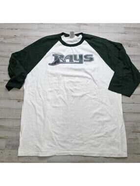 VTG Tampa Bay Devil Rays 2005 Raglan 3/4 Sleeve T-Shirt Men's XL